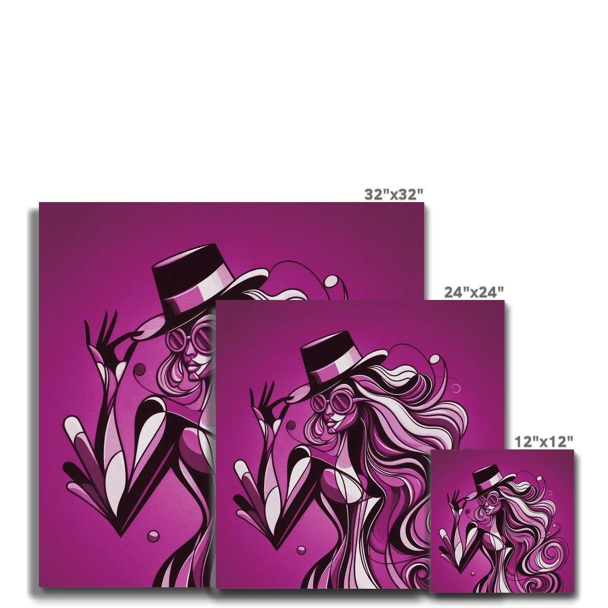 Viva La Diva: Where Amethyst Dreams Dance in a Symphony of Purples Canvas