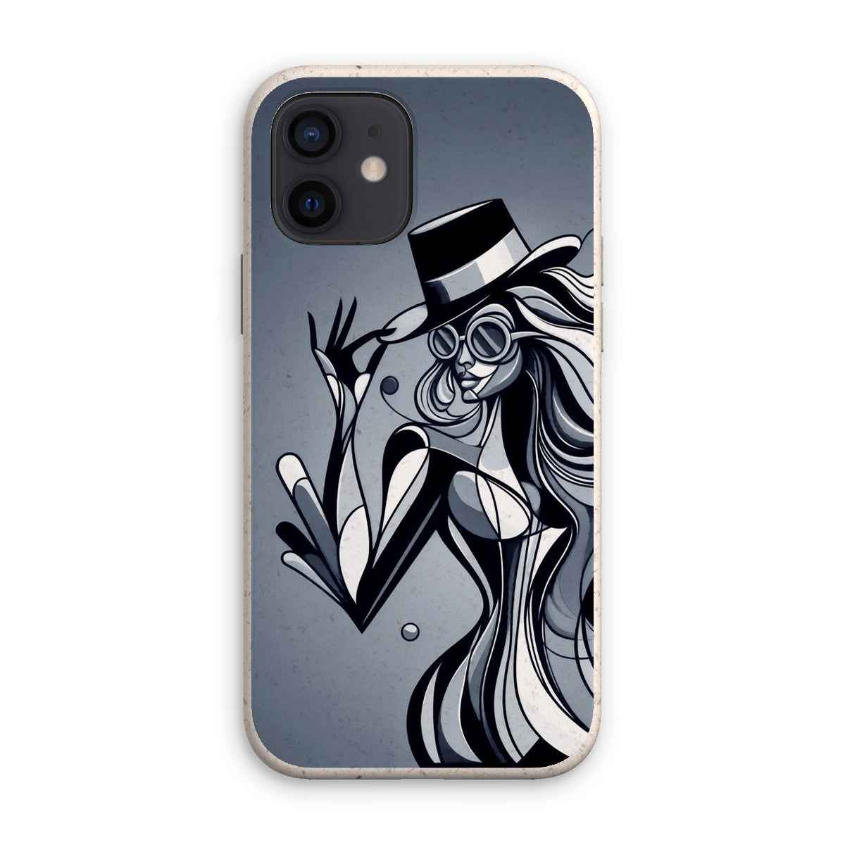 Viva La Diva: Where Shadows Dance in Shades of Silver Eco Phone Case