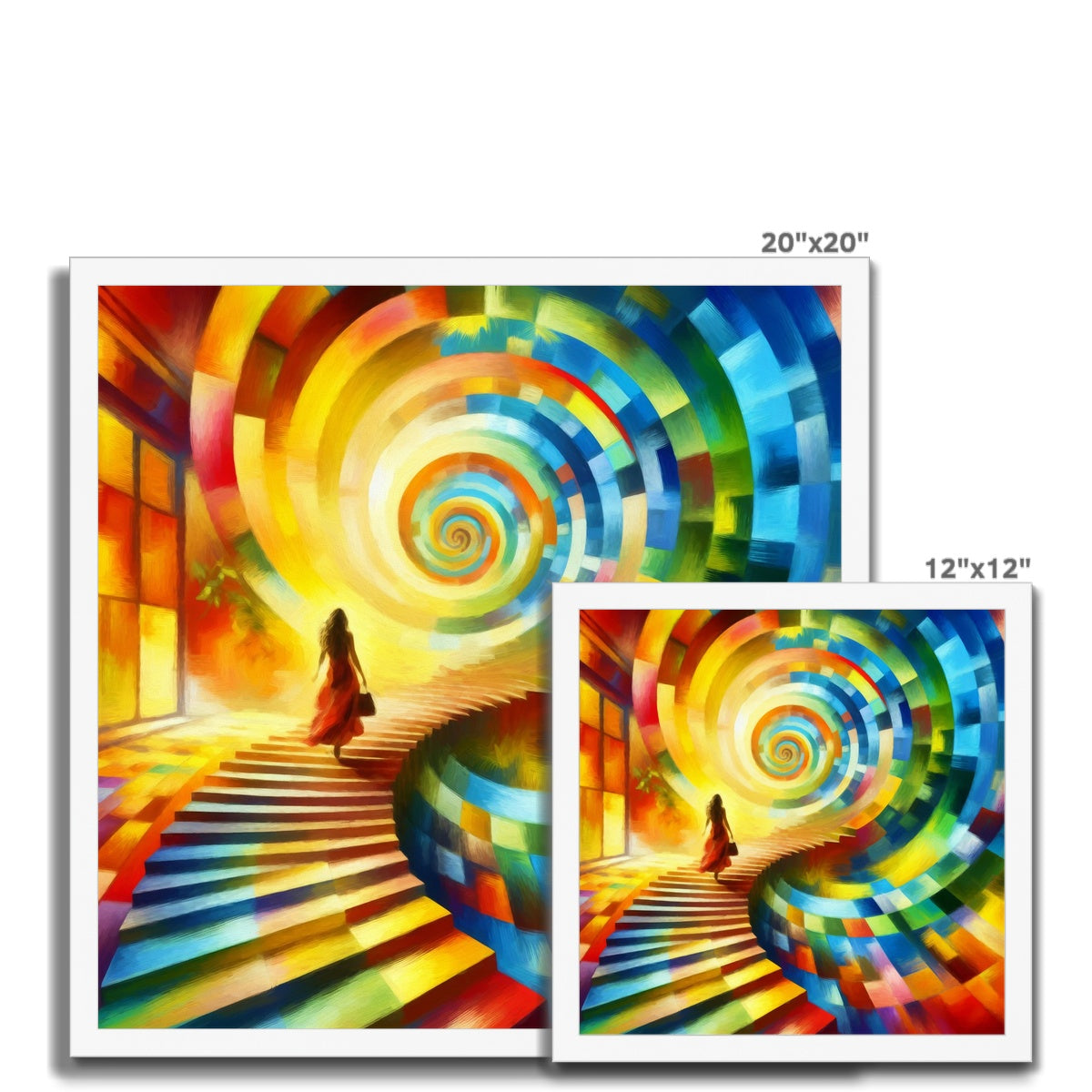 Spiral Staircase Budget Framed Poster