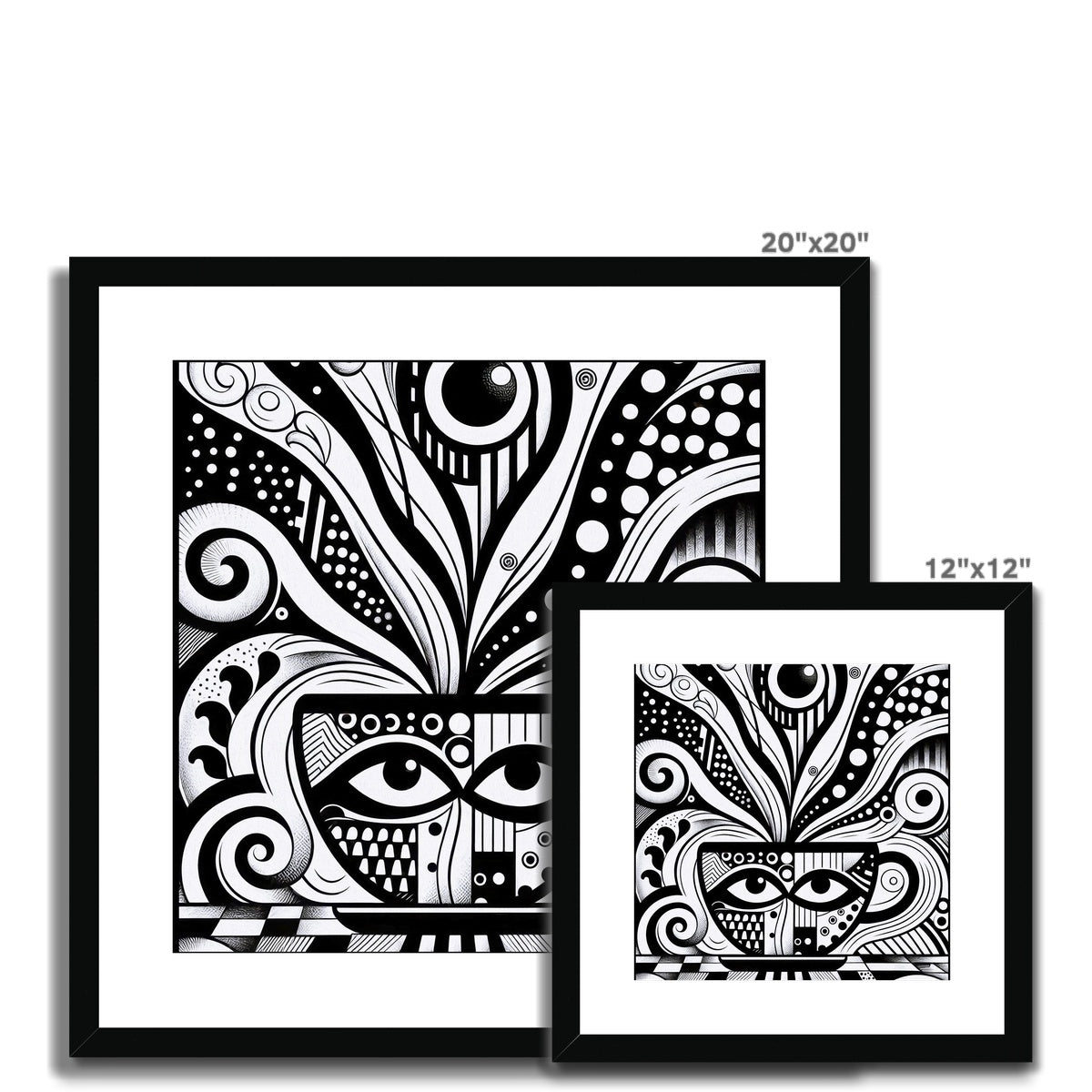 Caffeinated Masquerade Framed & Mounted Print
