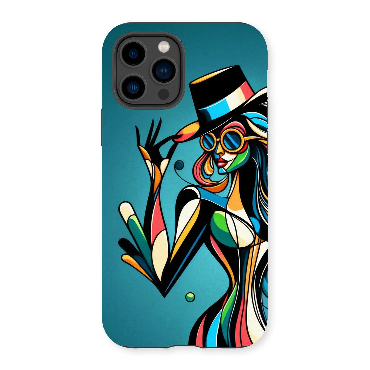 Viva La Diva: Where Confidence Meets Abstract Whirl Tough Phone Case