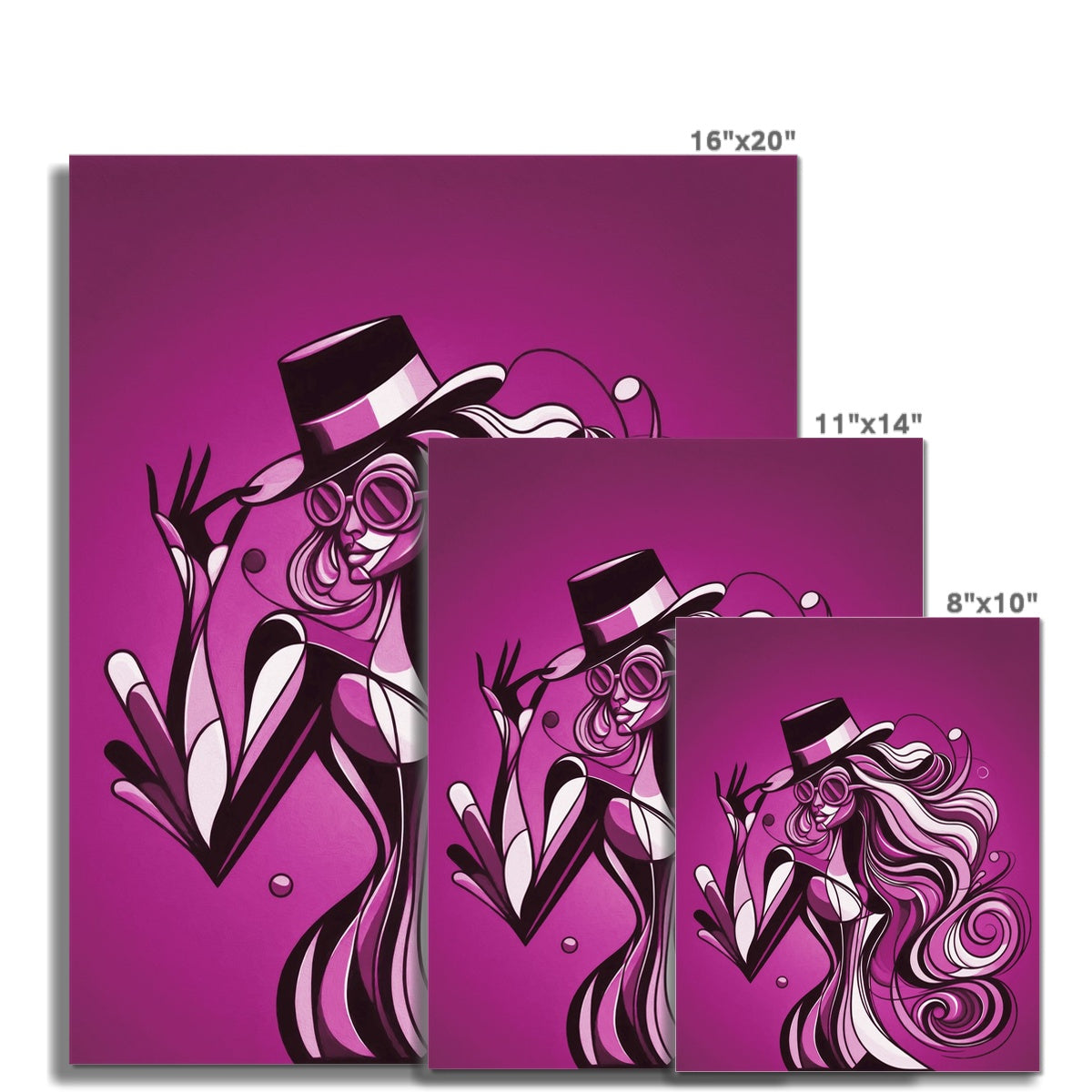 Viva La Diva: Where Amethyst Dreams Dance in a Symphony of Purples Fine Art Print
