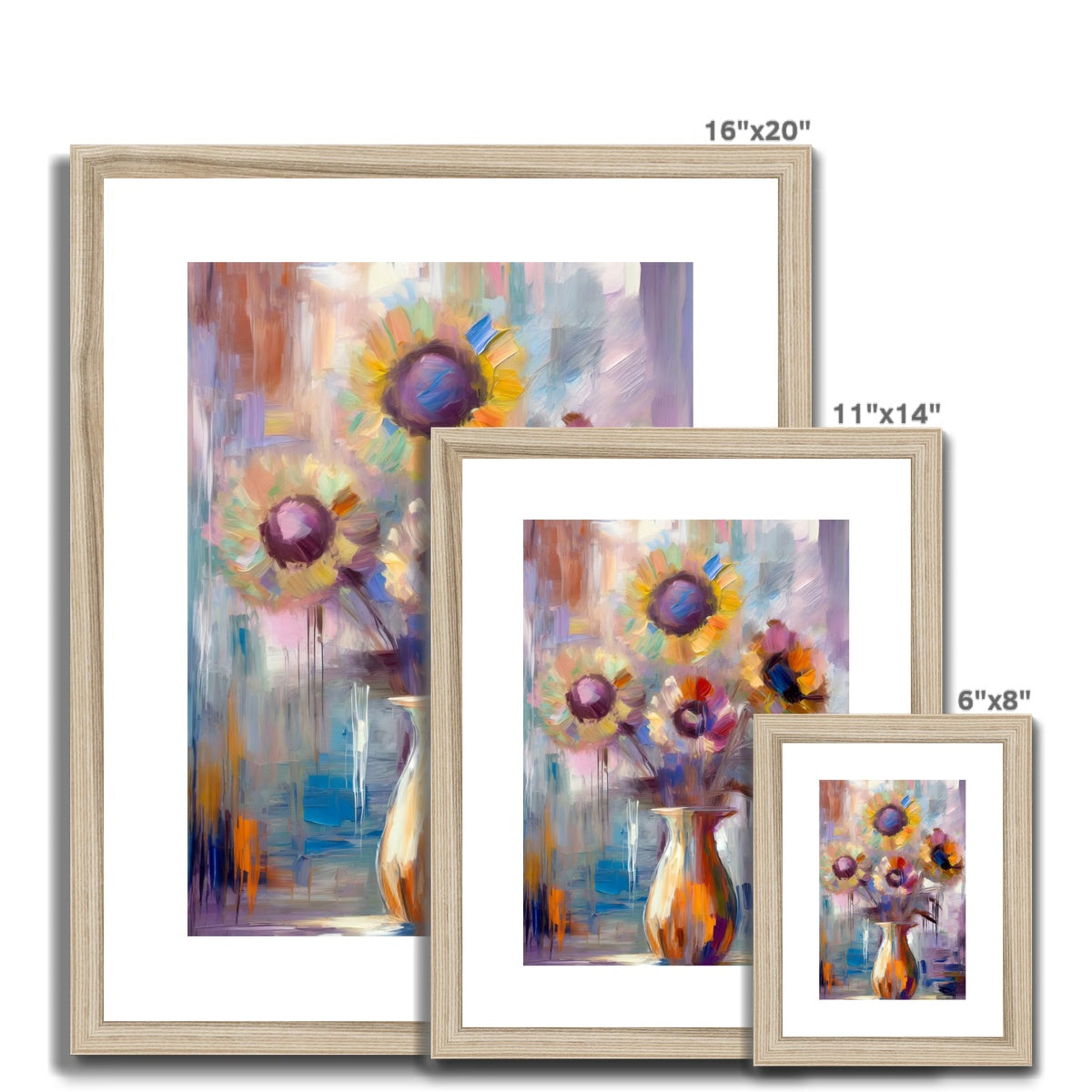 Abstract Blooms #01 Framed & Mounted Print