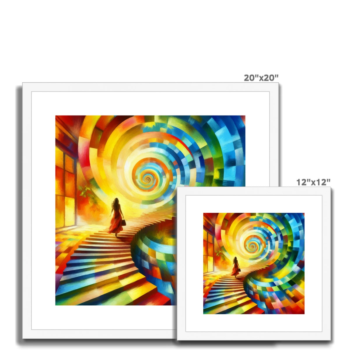 Spiral Staircase Framed & Mounted Print