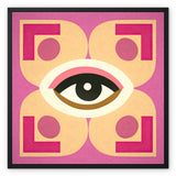 Eye of Harmony: Where Realism Meets Geometric Dreamscapes Framed Canvas