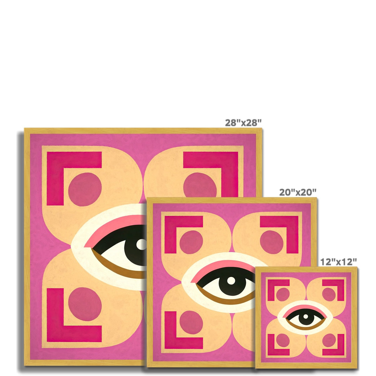 Eye of Harmony: Where Realism Meets Geometric Dreamscapes Antique Framed Print