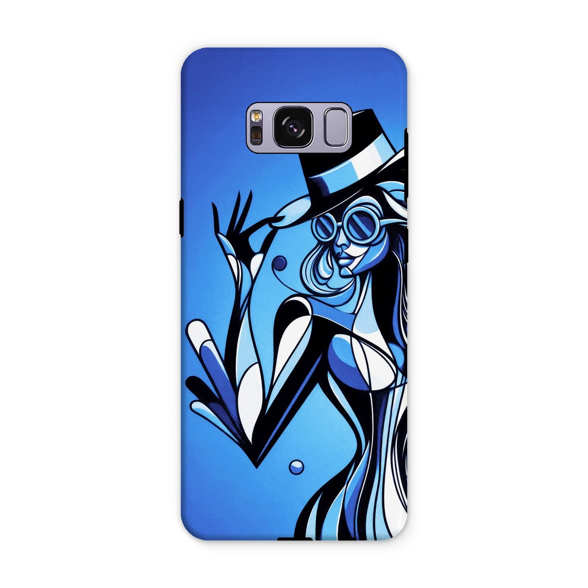 Viva La Diva: Where Moonlight Dances in Shades of Sapphire Tough Phone Case