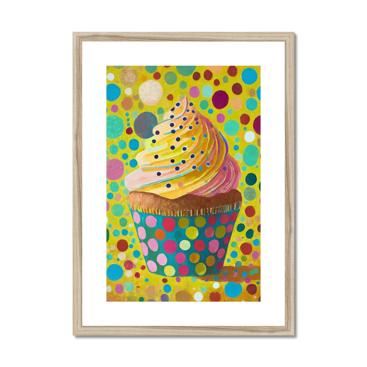 Whimsical Cupcake Delight Framed & Mounted Print