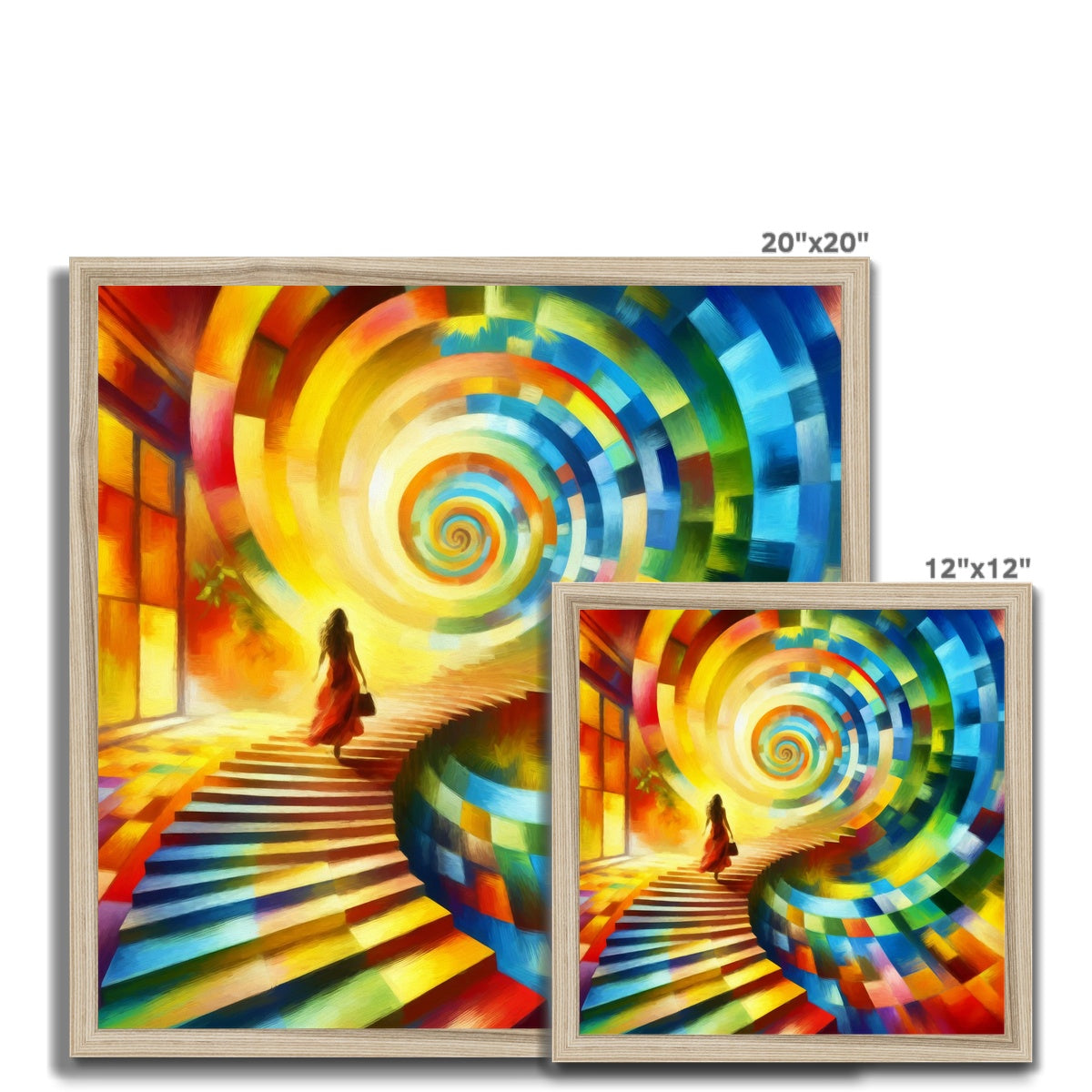 Spiral Staircase Budget Framed Poster