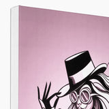 Viva La Diva: A Ballet of Blush and Boldness Against Rose-Colored Skies Canvas