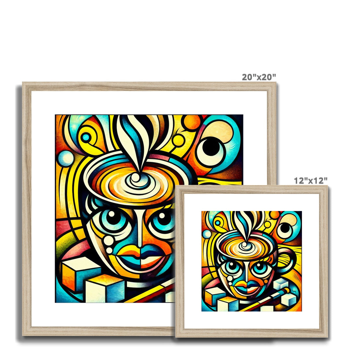 Geometric Java Framed & Mounted Print