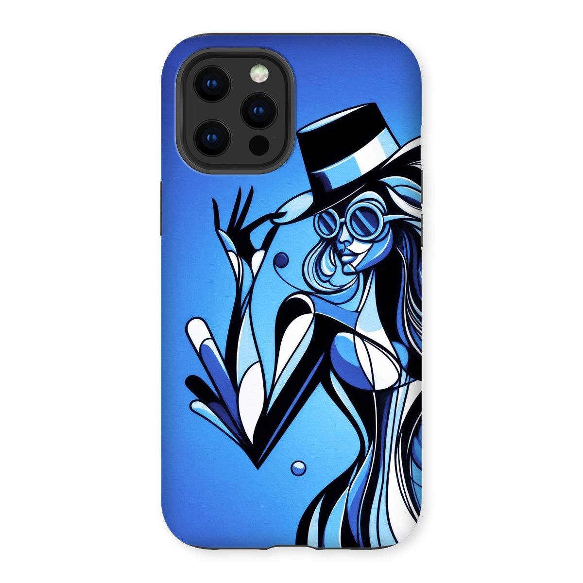 Viva La Diva: Where Moonlight Dances in Shades of Sapphire Tough Phone Case