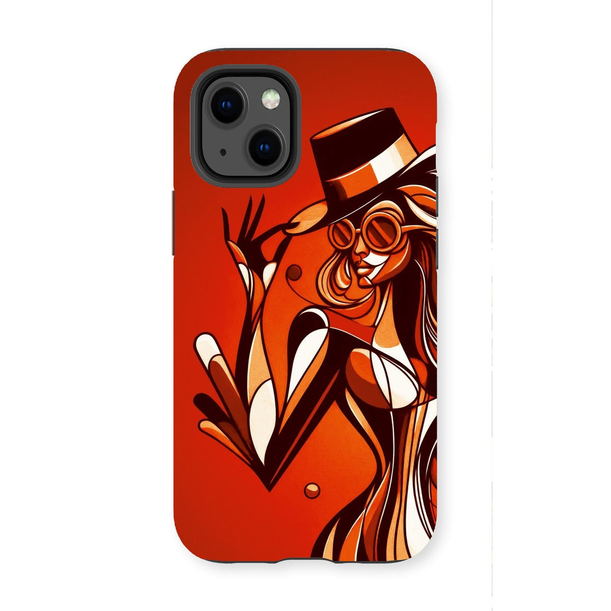Viva La Diva: Where Confidence Dances in Shades of Oranges and Reds Tough Phone Case