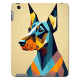 Prismatic Dobe: A Geometric Portrait in Motion Tablet Cases