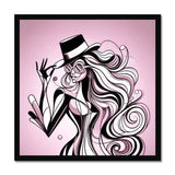 Viva La Diva: A Ballet of Blush and Boldness Against Rose-Colored Skies Budget Framed Poster