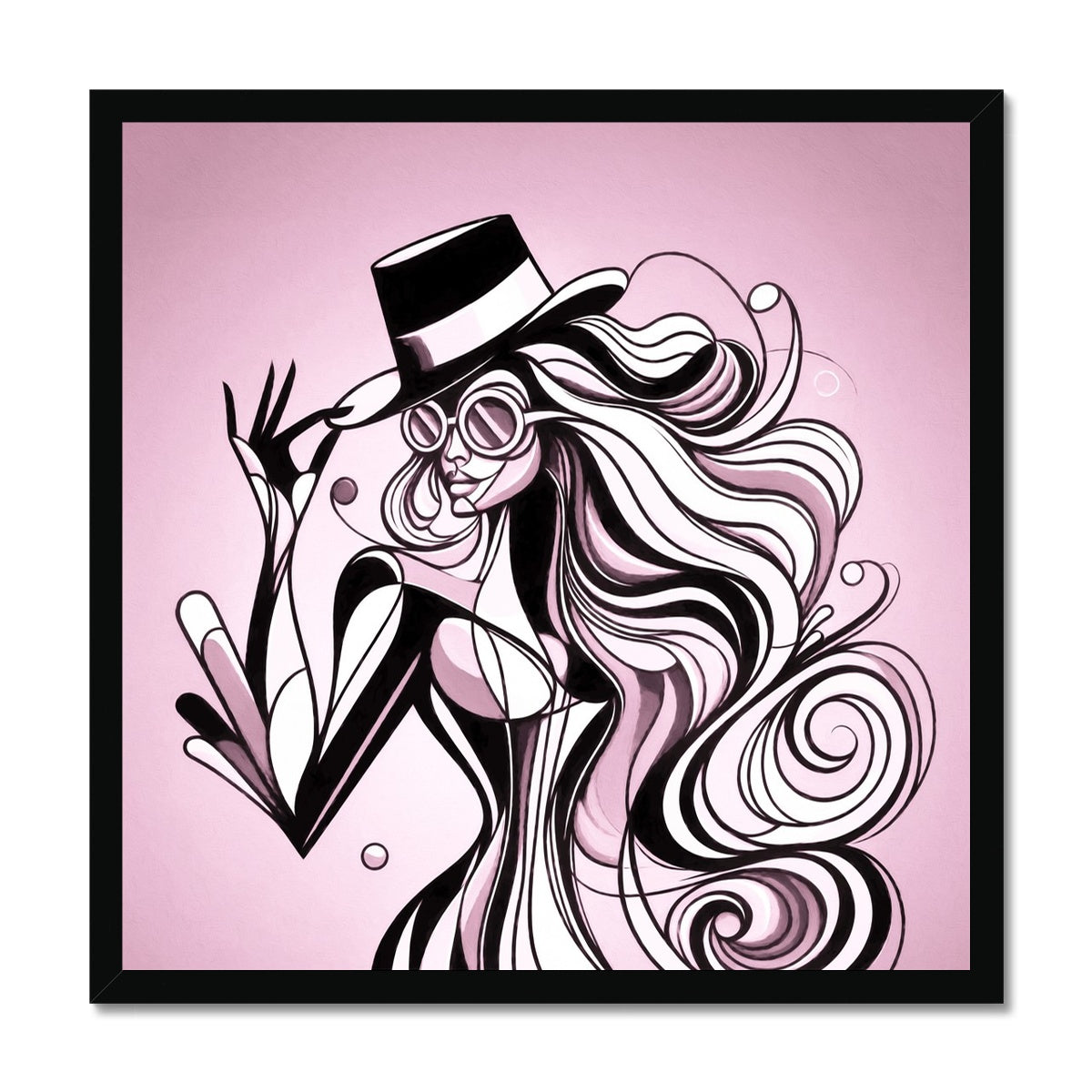 Viva La Diva: A Ballet of Blush and Boldness Against Rose-Colored Skies Budget Framed Poster