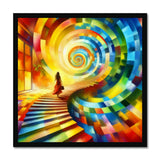 Spiral Staircase Budget Framed Poster