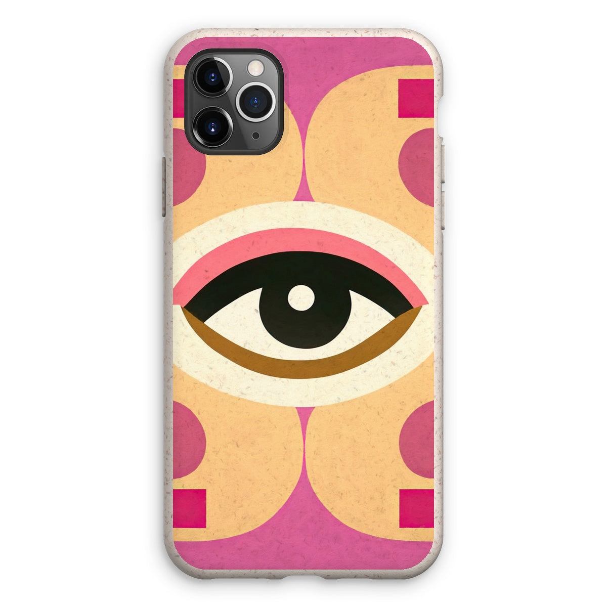 Eye of Harmony: Where Realism Meets Geometric Dreamscapes Eco Phone Case