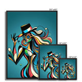 Viva La Diva: Where Confidence Meets Abstract Whirl Framed Canvas