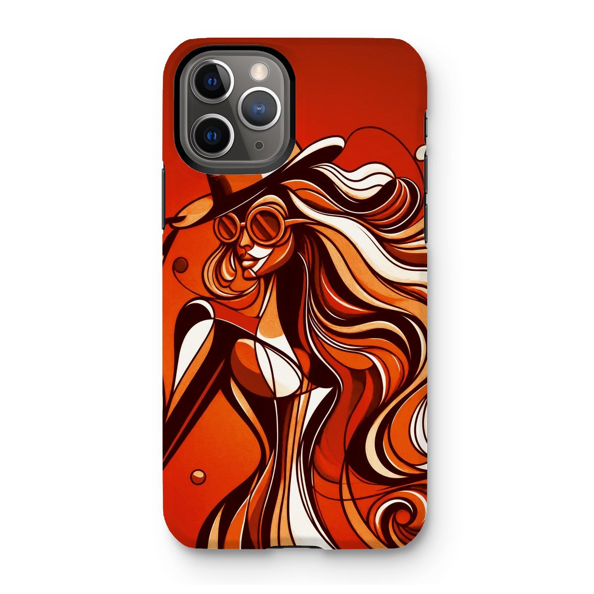 Viva La Diva: Where Confidence Dances in Shades of Oranges and Reds Tough Phone Case