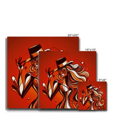 Viva La Diva: Where Confidence Dances in Shades of Oranges and Reds Eco Canvas