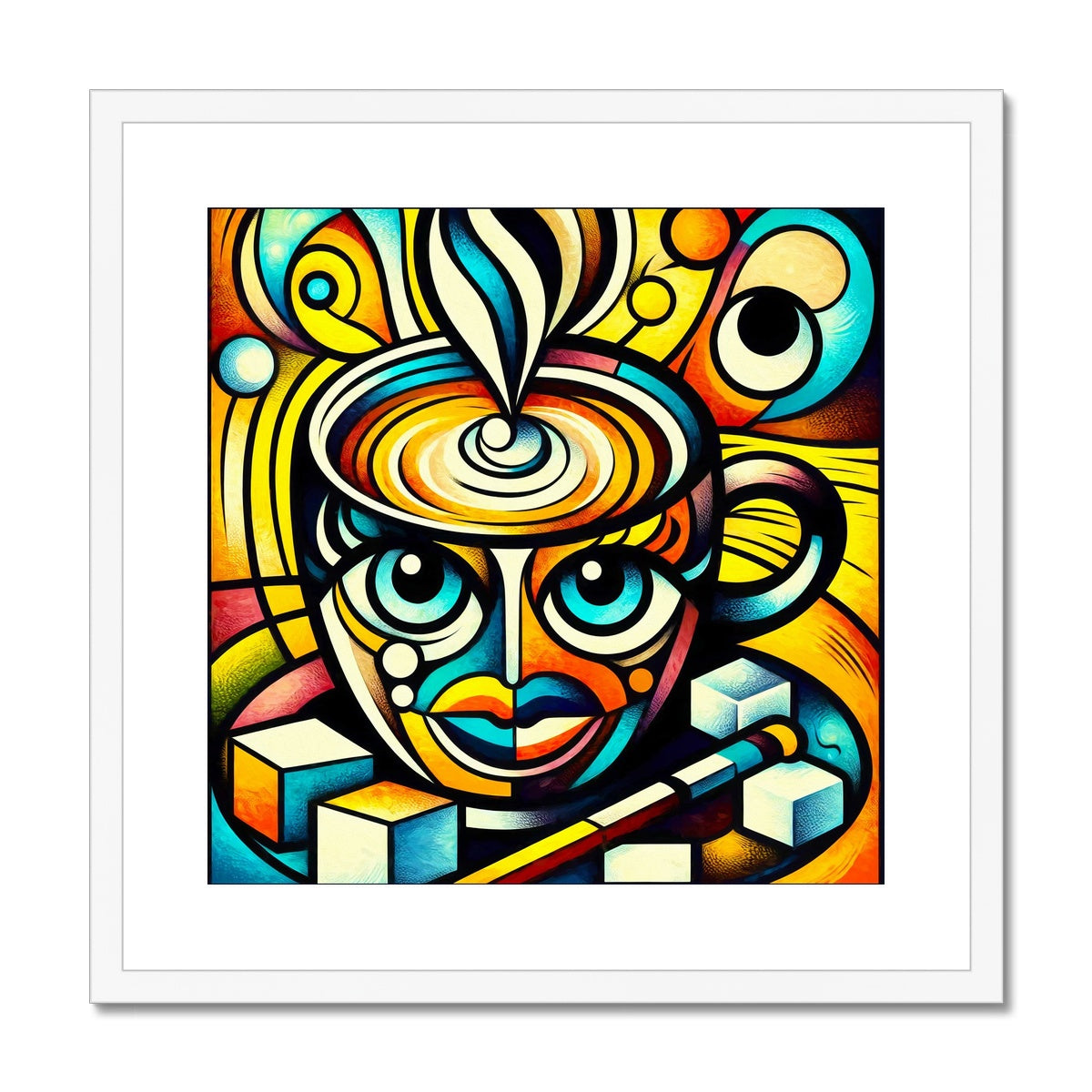 Geometric Java Framed & Mounted Print