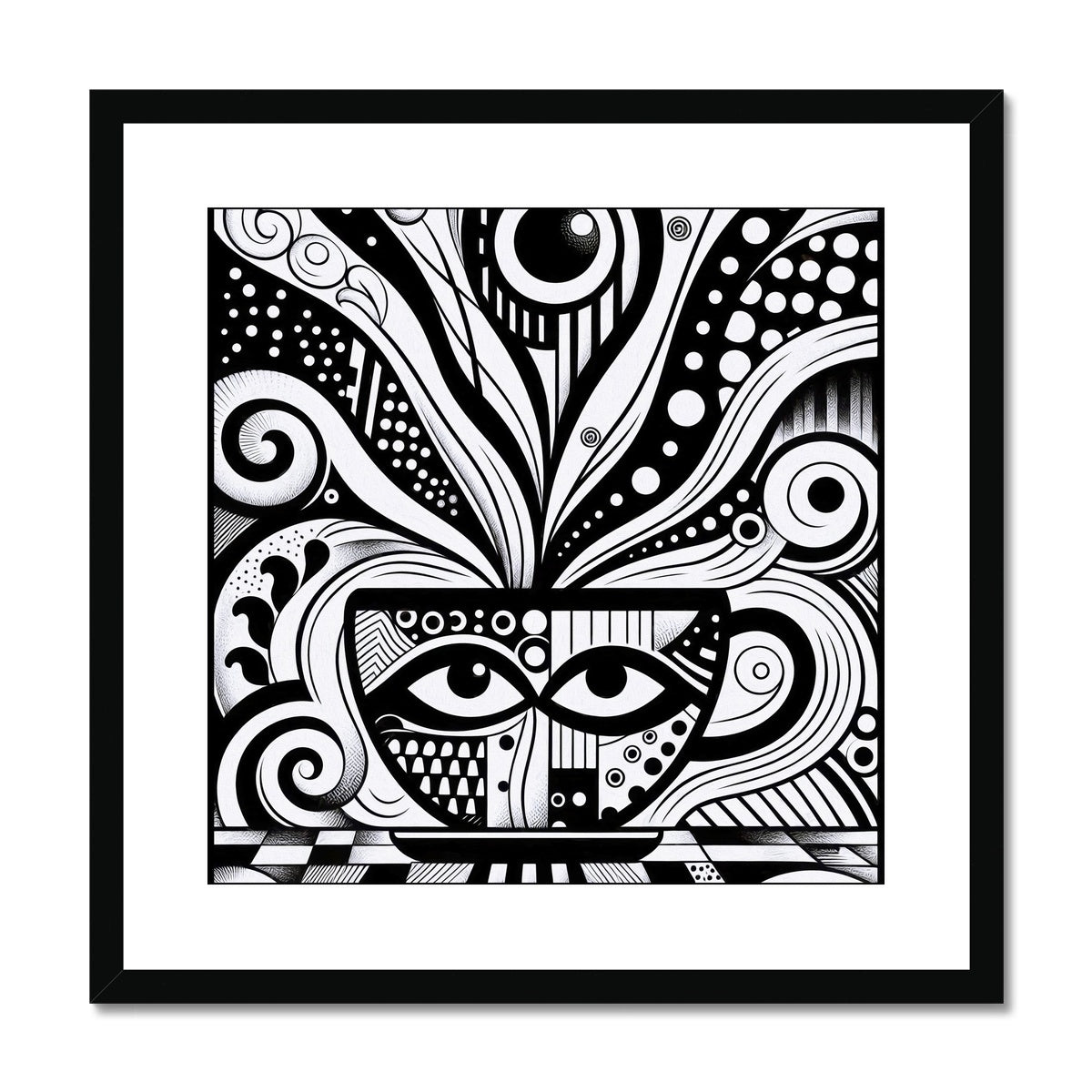 Caffeinated Masquerade Framed & Mounted Print