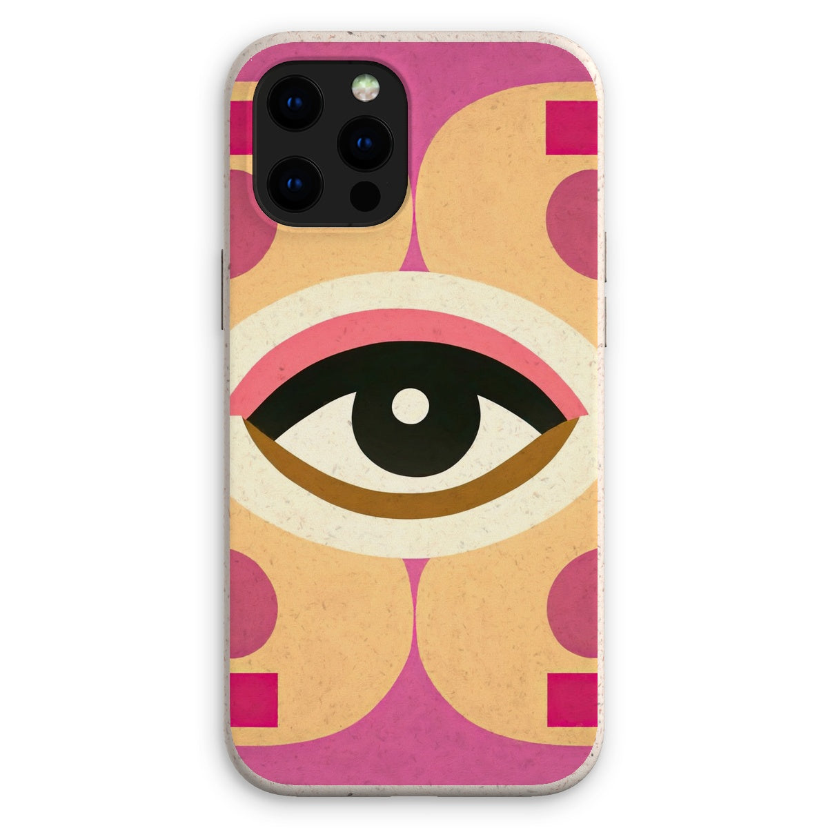 Eye of Harmony: Where Realism Meets Geometric Dreamscapes Eco Phone Case
