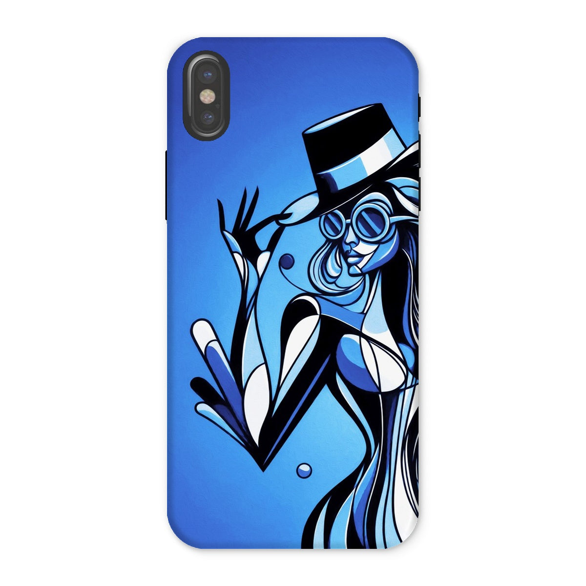 Viva La Diva: Where Moonlight Dances in Shades of Sapphire Tough Phone Case