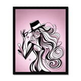 Viva La Diva: A Ballet of Blush and Boldness Against Rose-Colored Skies Budget Framed Poster