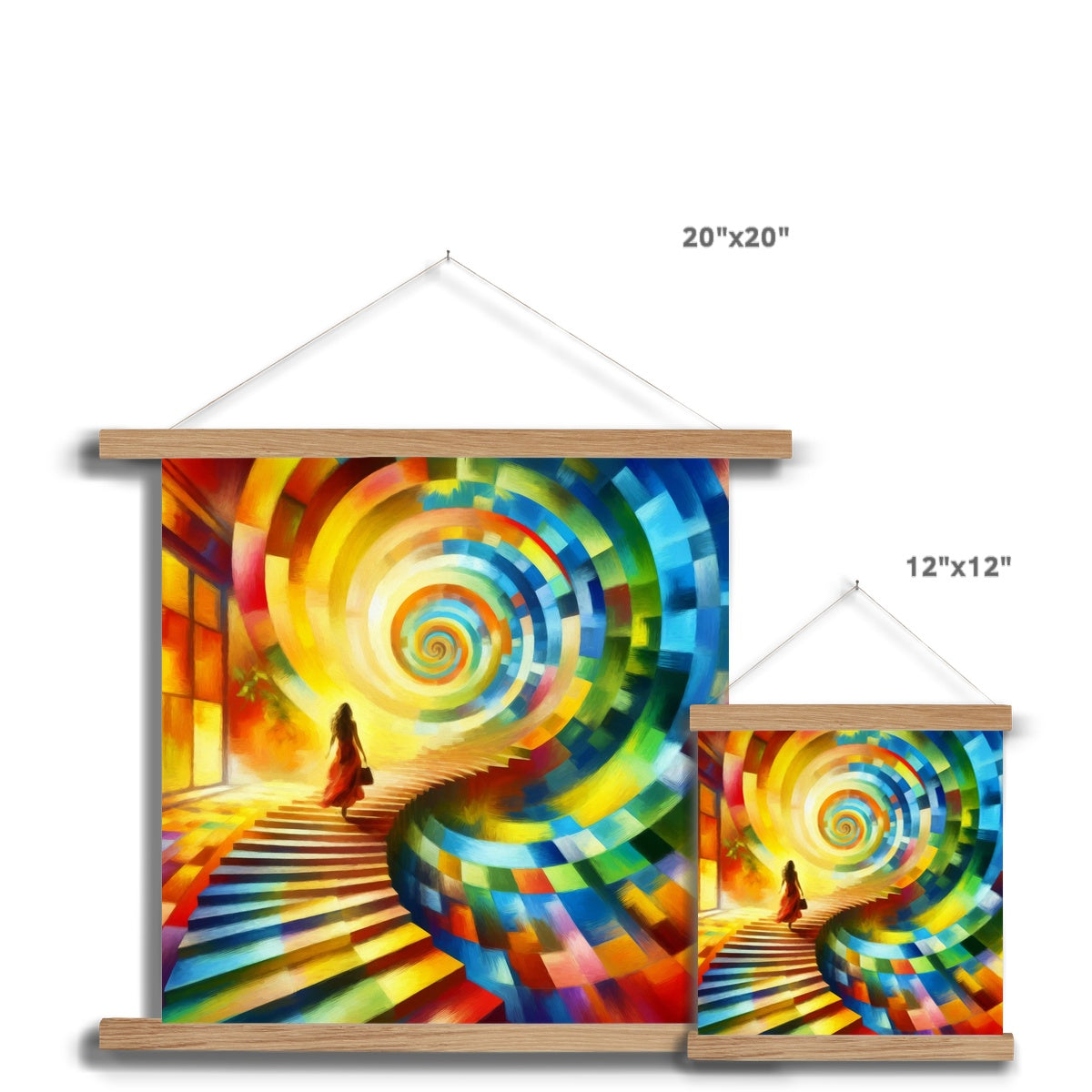 Spiral Staircase Fine Art Print with Hanger