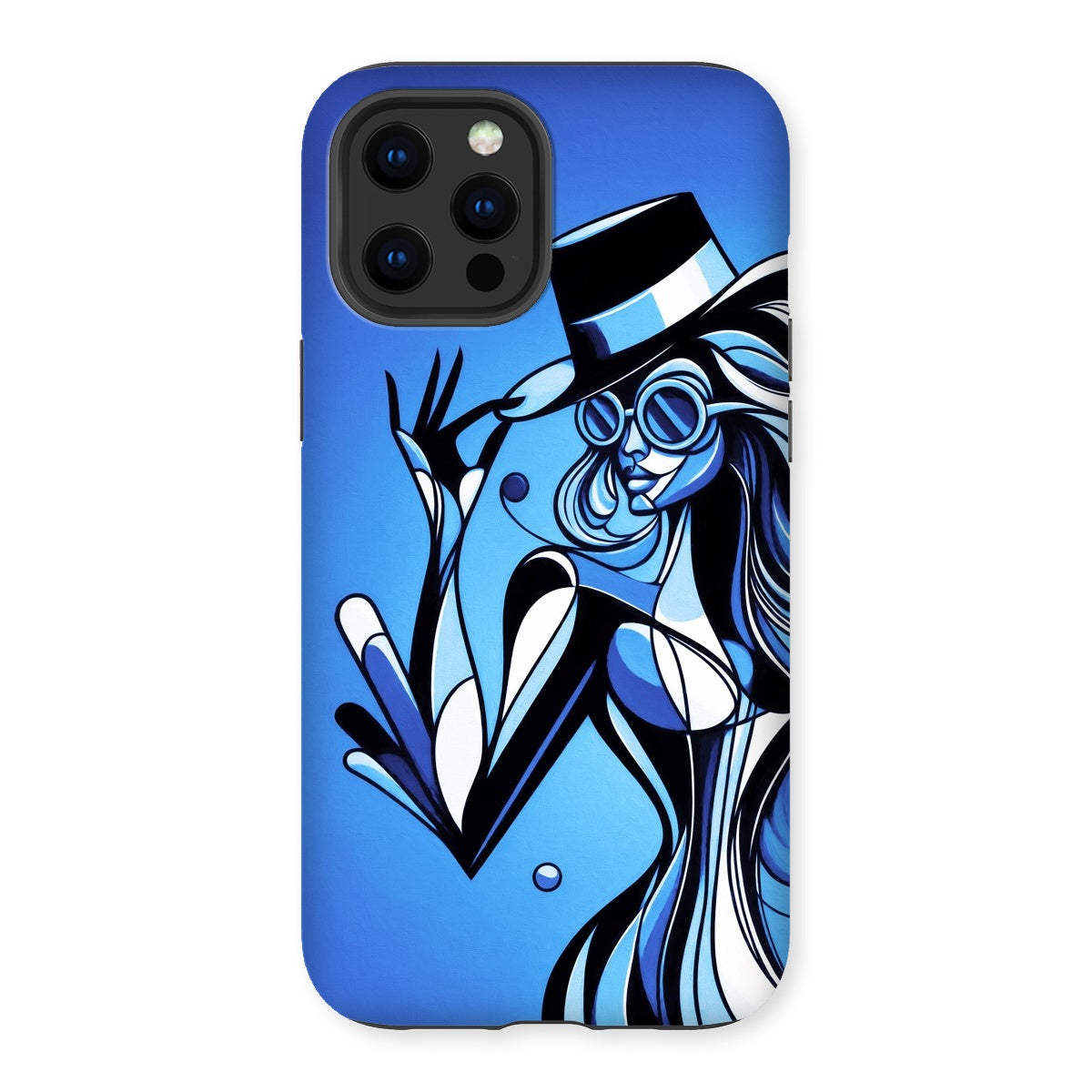 Viva La Diva: Where Moonlight Dances in Shades of Sapphire Tough Phone Case