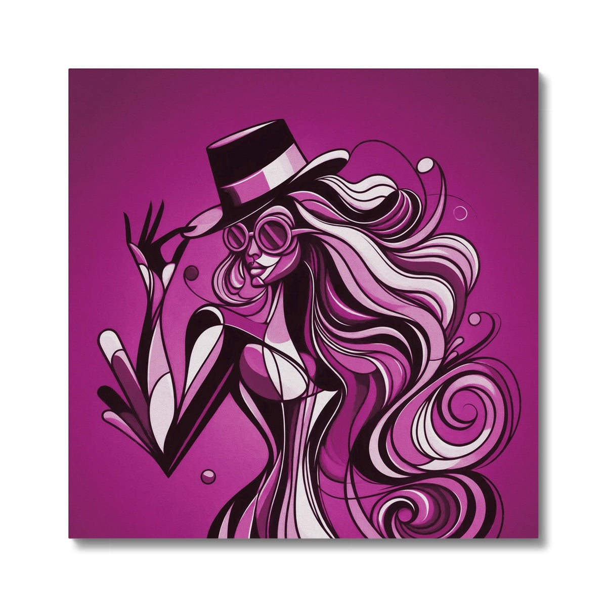Viva La Diva: Where Amethyst Dreams Dance in a Symphony of Purples Canvas