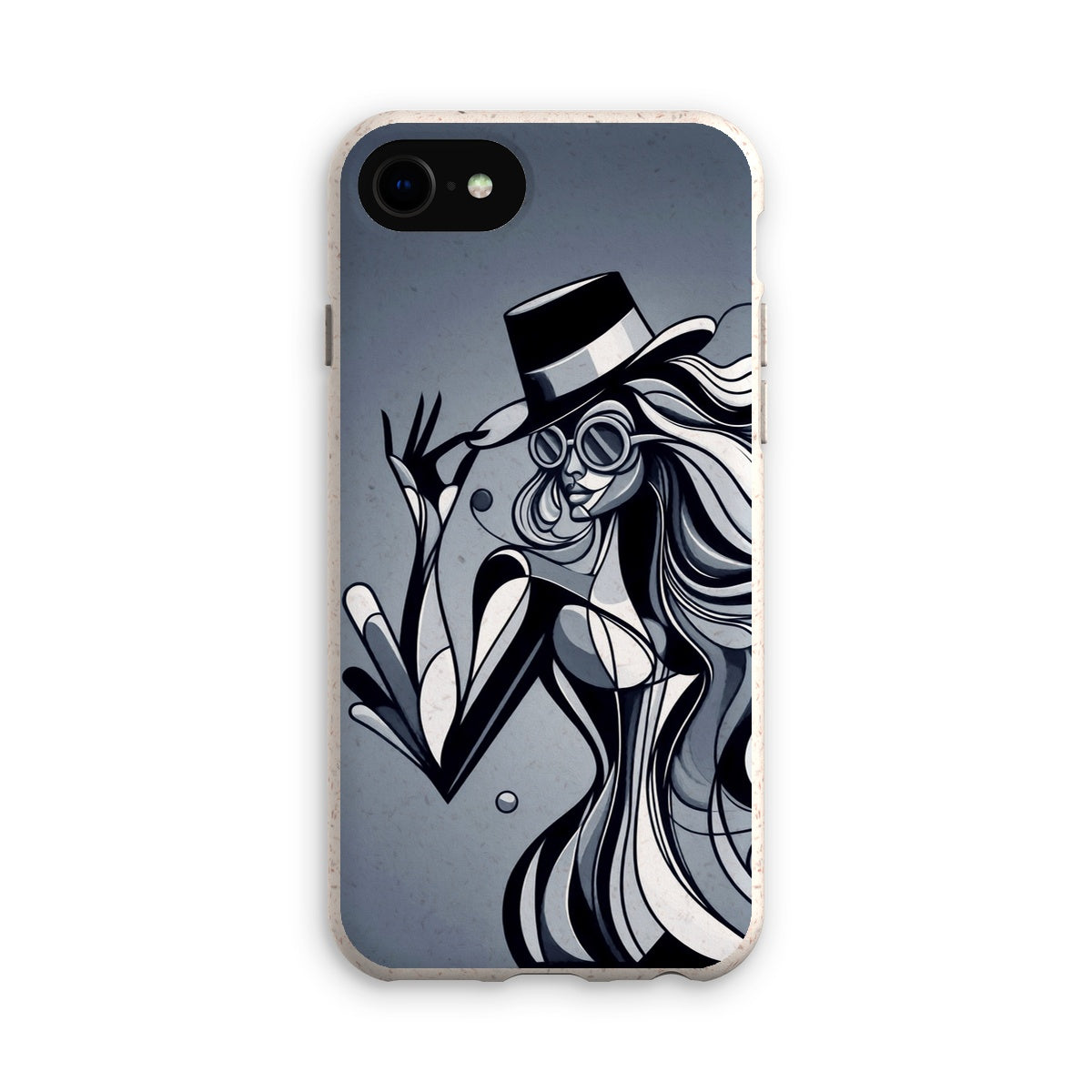 Viva La Diva: Where Shadows Dance in Shades of Silver Eco Phone Case