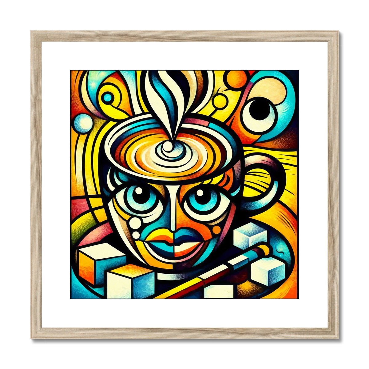 Geometric Java Framed & Mounted Print