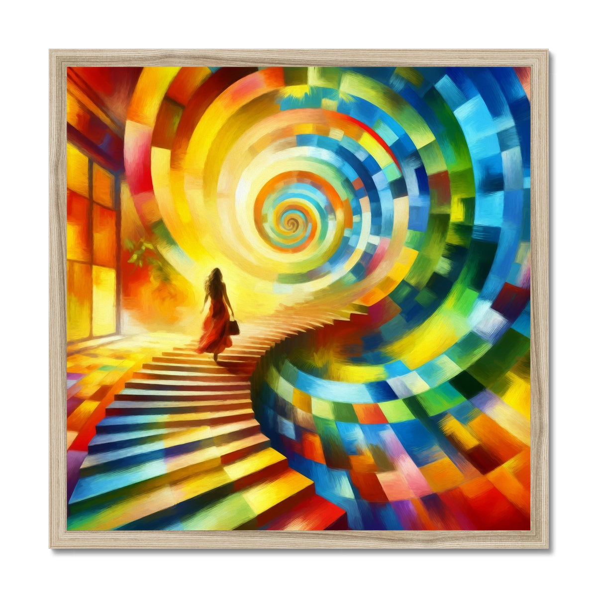 Spiral Staircase Budget Framed Poster