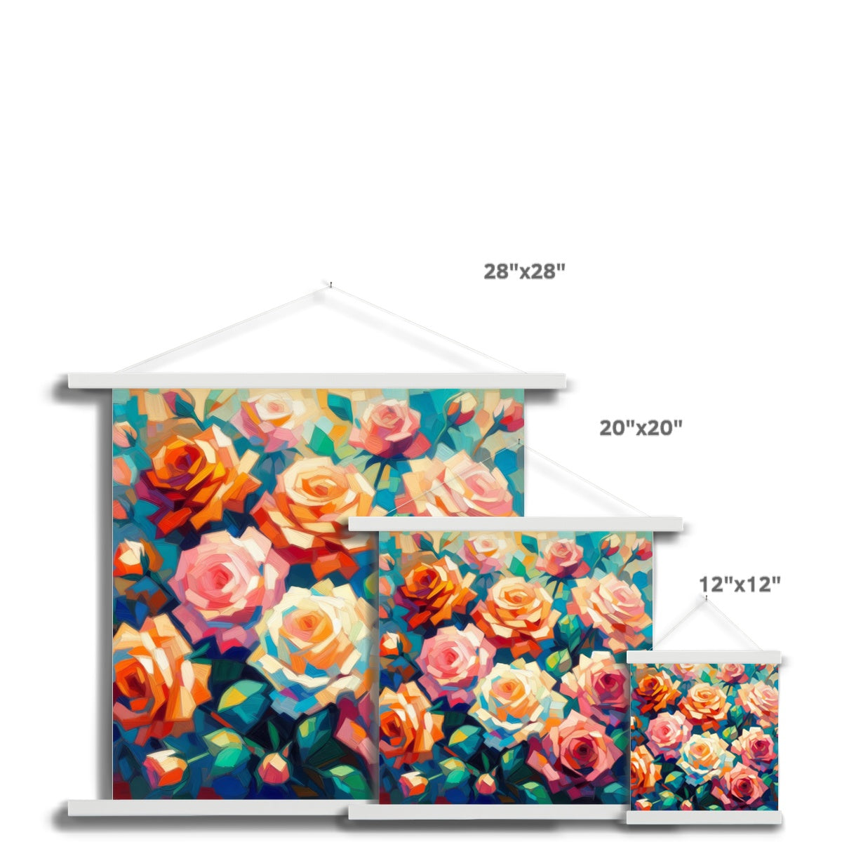 Roses in Full Bloom Fine Art Print with Hanger