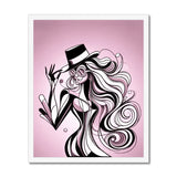 Viva La Diva: A Ballet of Blush and Boldness Against Rose-Colored Skies Budget Framed Poster