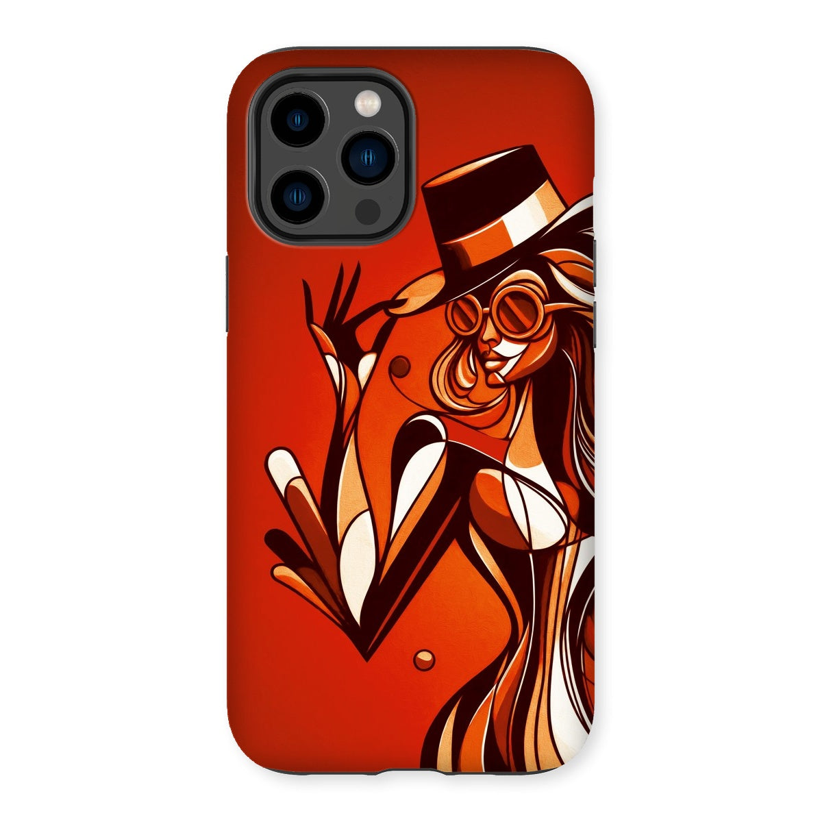 Viva La Diva: Where Confidence Dances in Shades of Oranges and Reds Tough Phone Case
