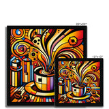Caffeinated Cityscape Budget Framed Poster