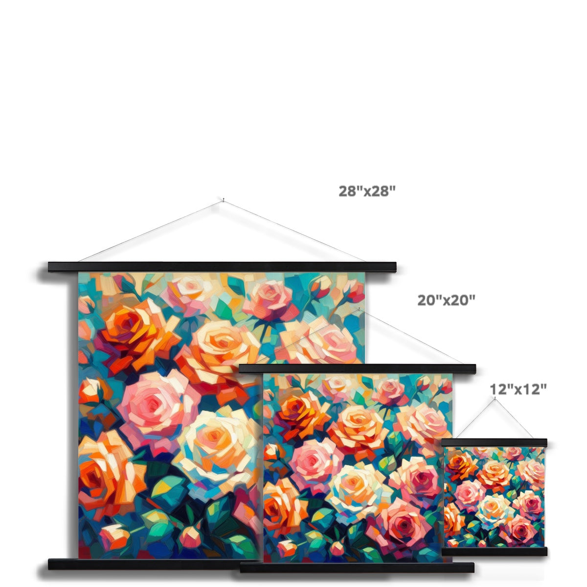 Roses in Full Bloom Fine Art Print with Hanger