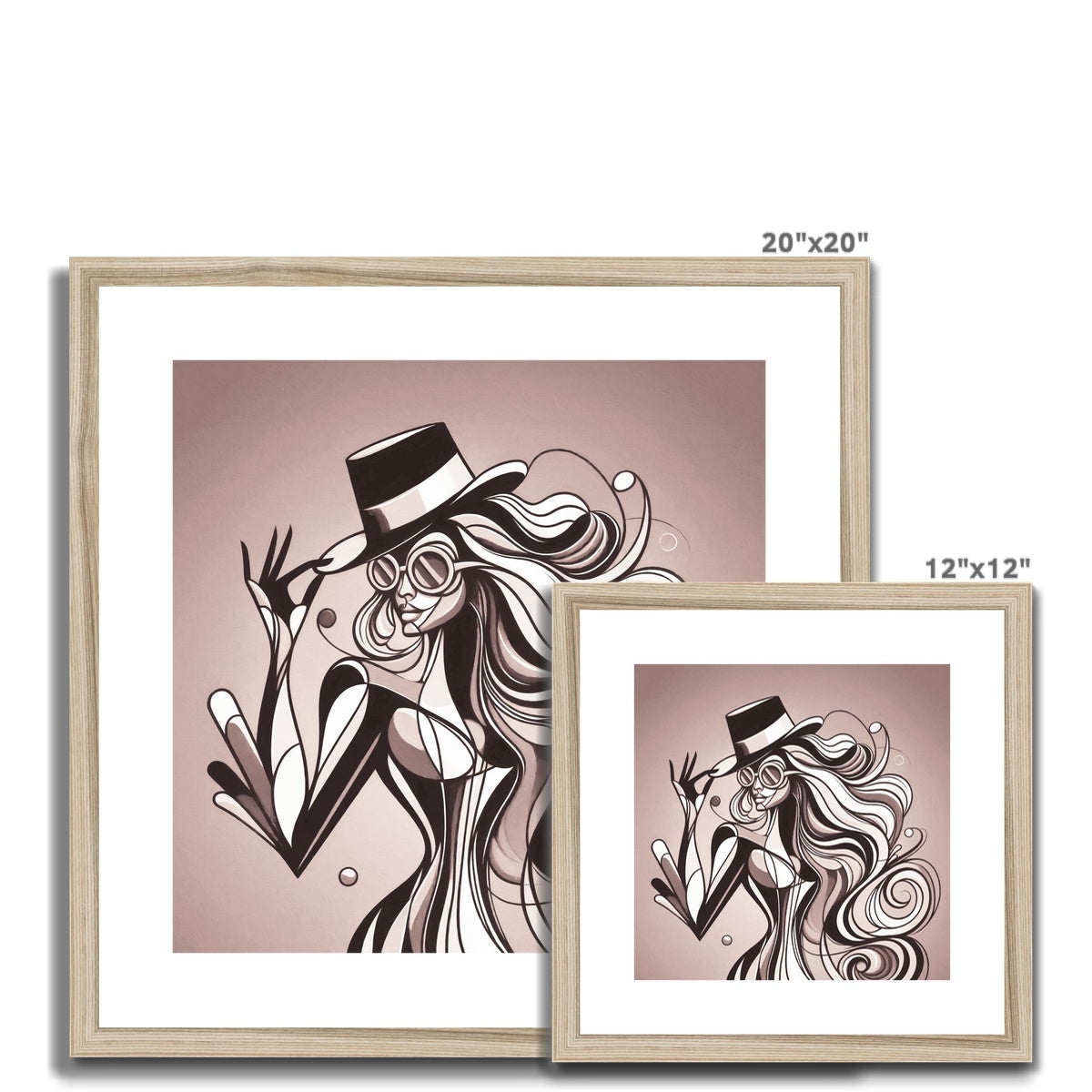 Viva La Diva: Where Earth Tones Whisper Confidence Framed & Mounted Print