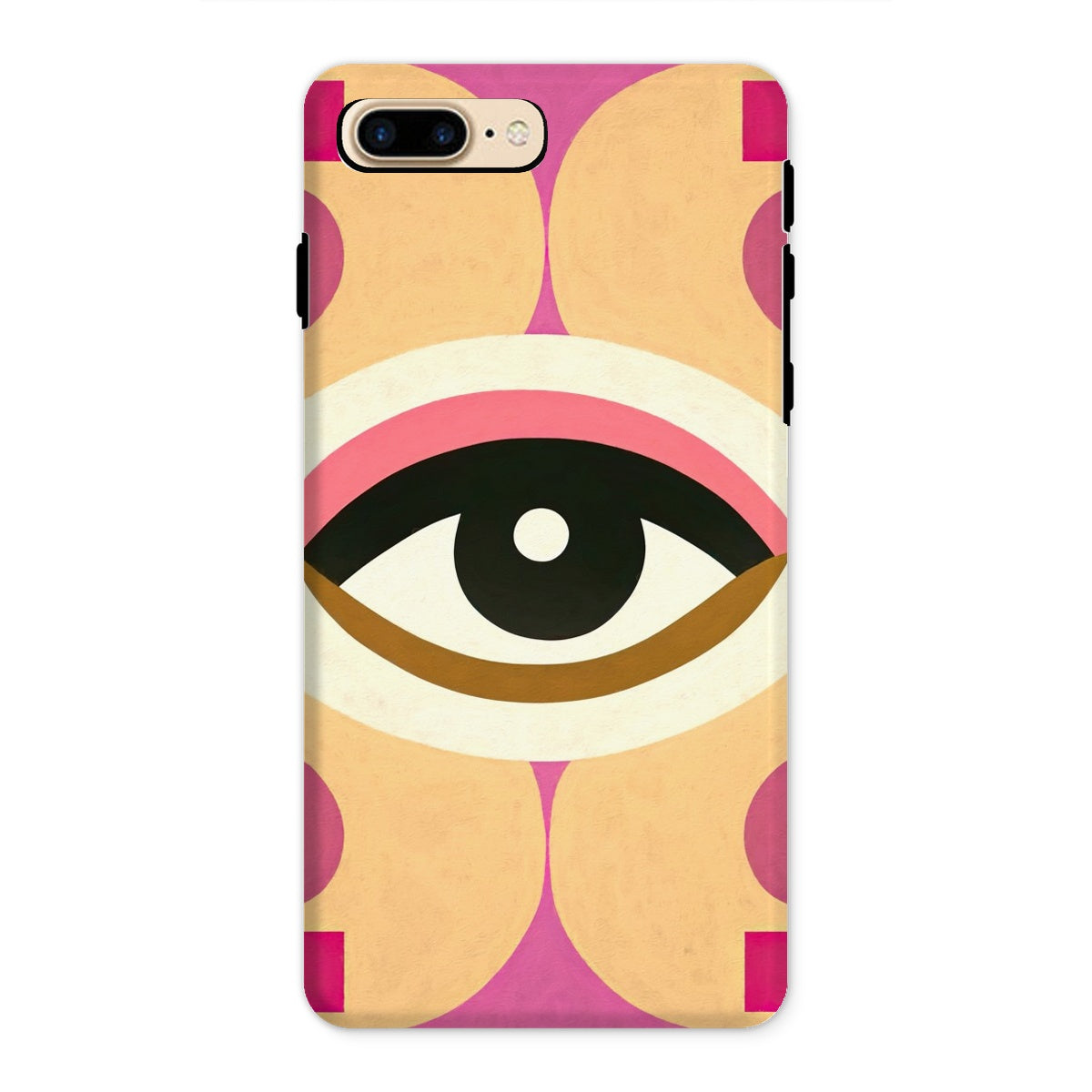 Eye of Harmony: Where Realism Meets Geometric Dreamscapes Tough Phone Case