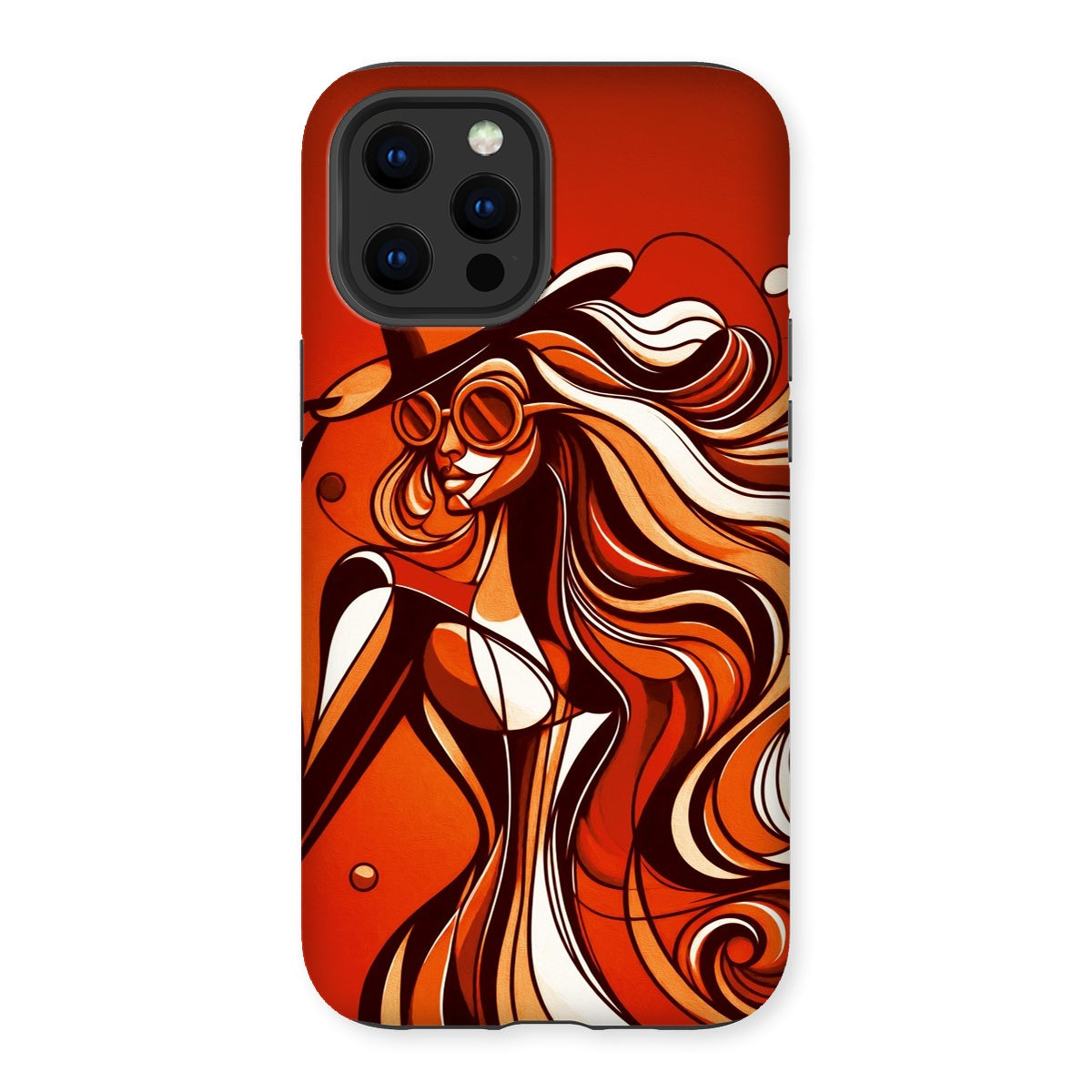 Viva La Diva: Where Confidence Dances in Shades of Oranges and Reds Tough Phone Case