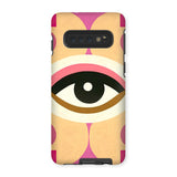 Eye of Harmony: Where Realism Meets Geometric Dreamscapes Tough Phone Case