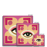 Eye of Harmony: Where Realism Meets Geometric Dreamscapes Canvas