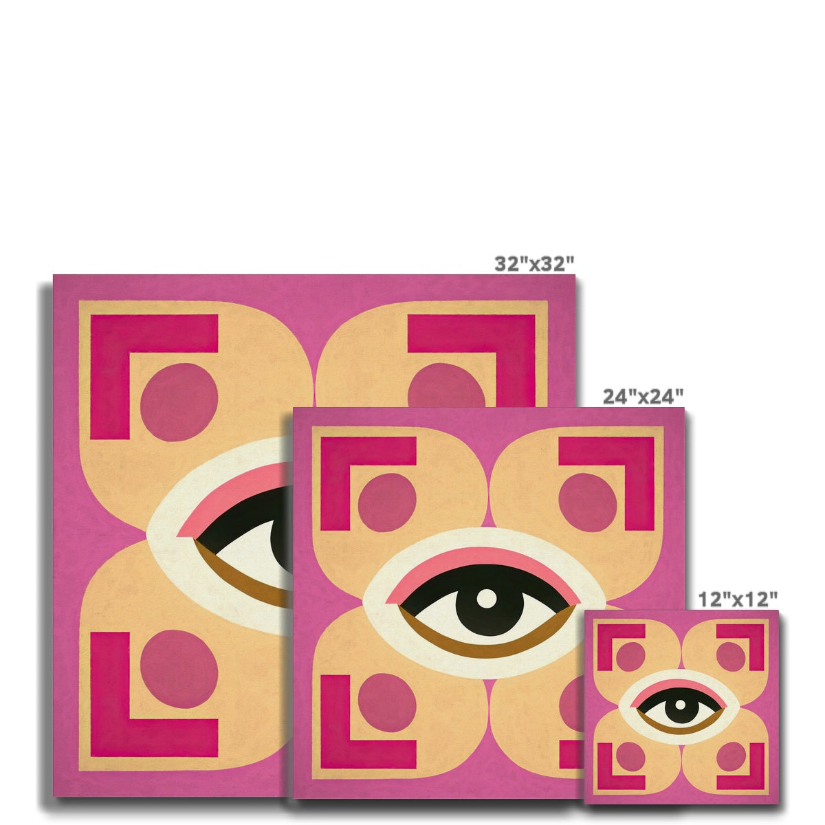 Eye of Harmony: Where Realism Meets Geometric Dreamscapes Canvas