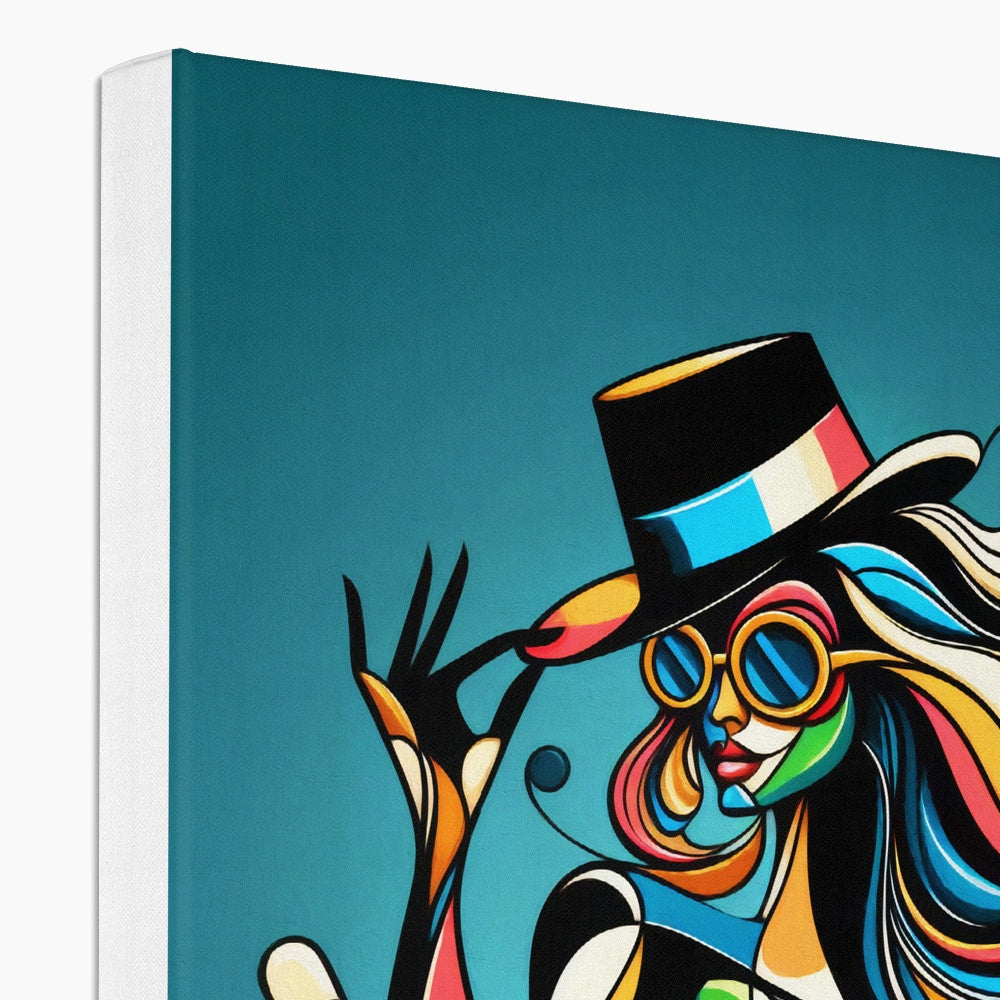 Viva La Diva: Where Confidence Meets Abstract Whirl Eco Canvas