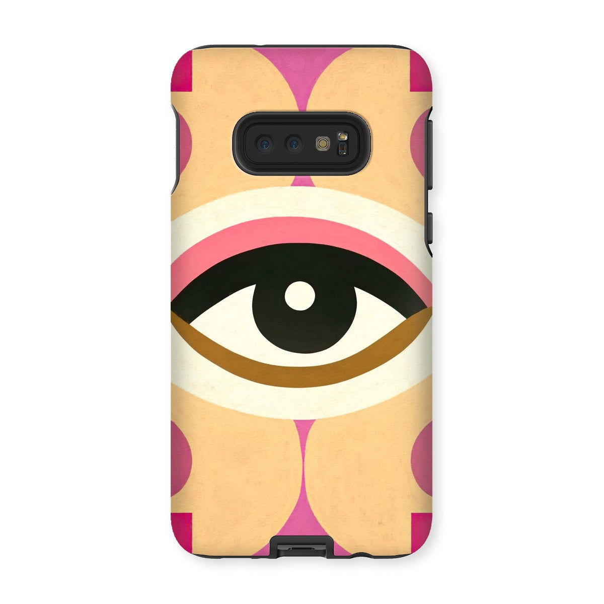 Eye of Harmony: Where Realism Meets Geometric Dreamscapes Tough Phone Case
