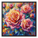 Roses Reimagined Framed Canvas